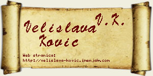 Velislava Ković vizit kartica